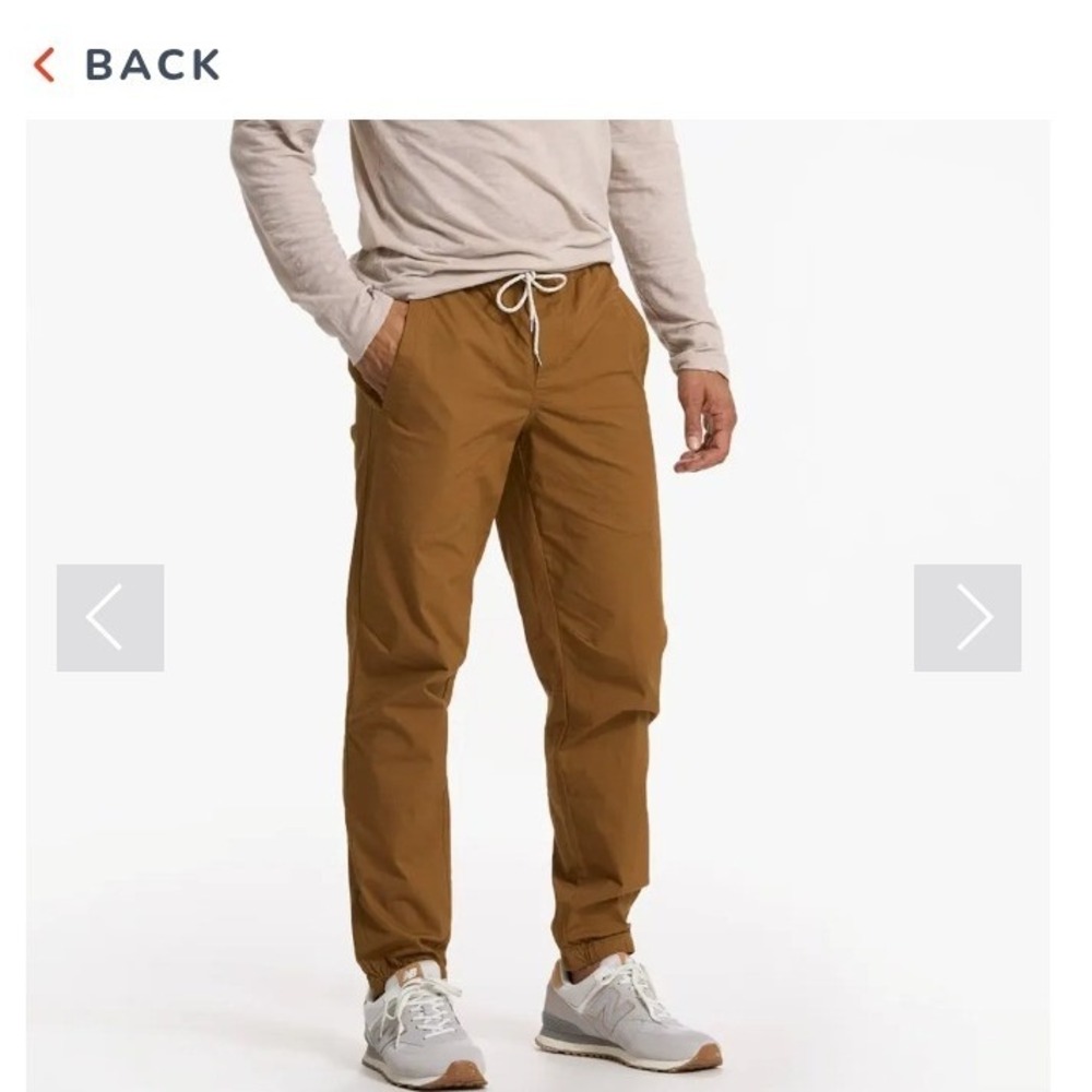 Vuori Organic Cotton Ripstop Traveler Jogger  Outdoor Hiking Travel‎ Pants S